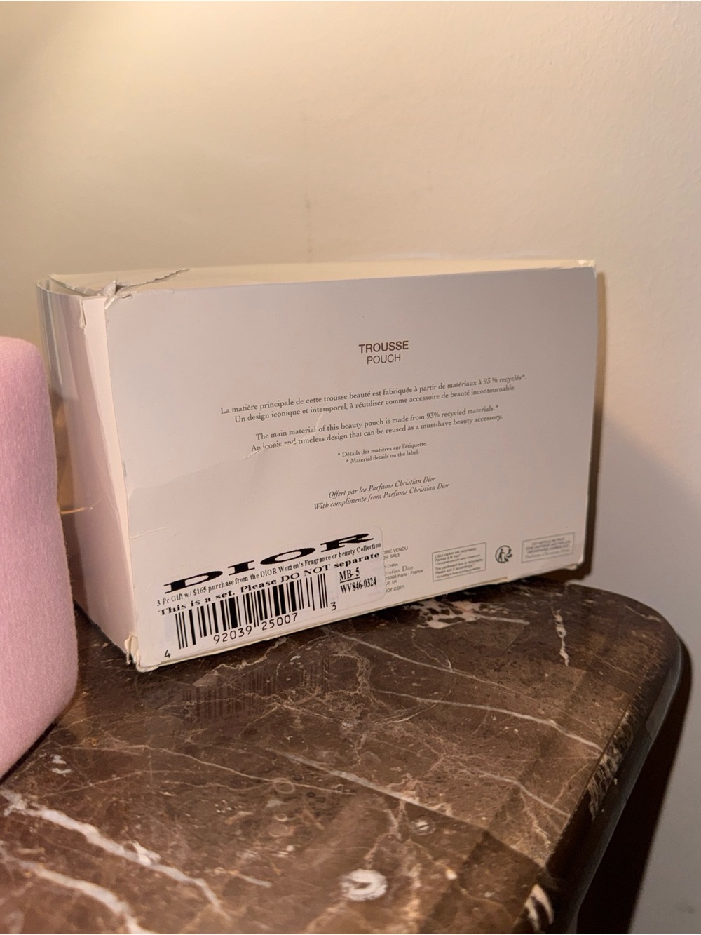 Dior Pink CD Monogram Cosmetic Case - Picture 5 of 6